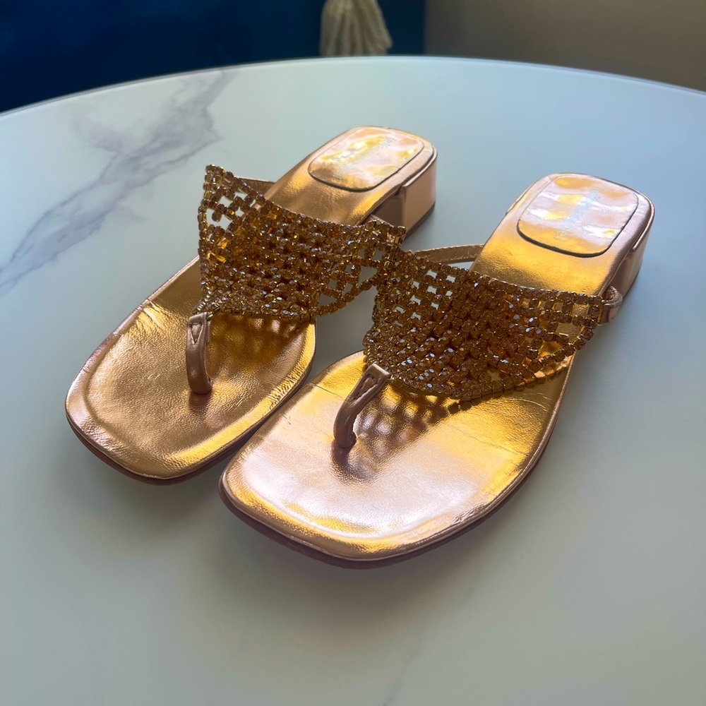 Jeffrey Campbell Rose Gold Sandals, size 8/39 🧡